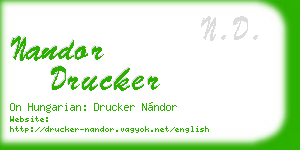 nandor drucker business card