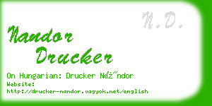 nandor drucker business card
